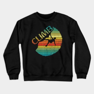 Retro Vintage Rock Climbing T Shirt Mountain Climber gift Crewneck Sweatshirt